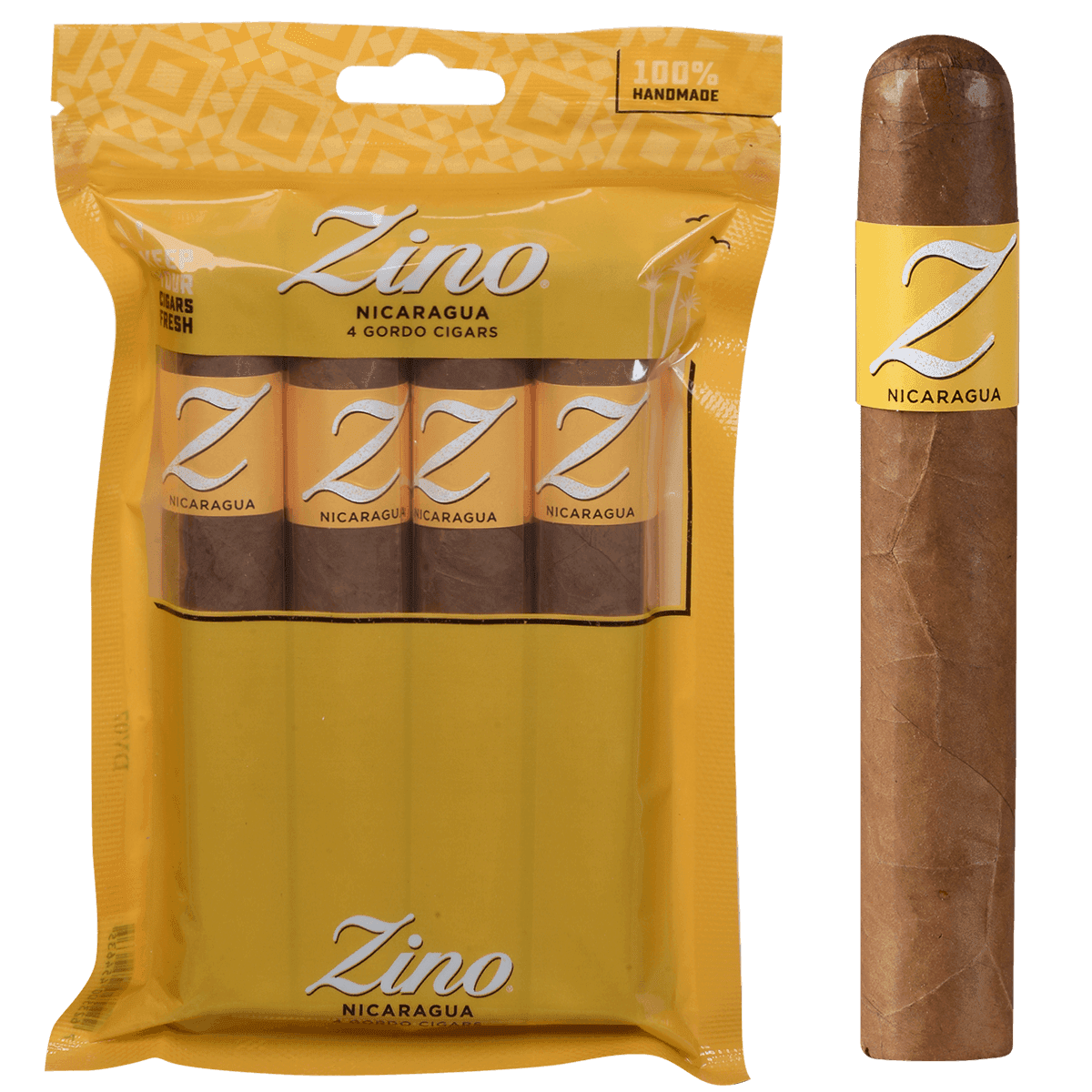 Zino Nicaragua Gordo Fresh Pack 4 Ct 6x60