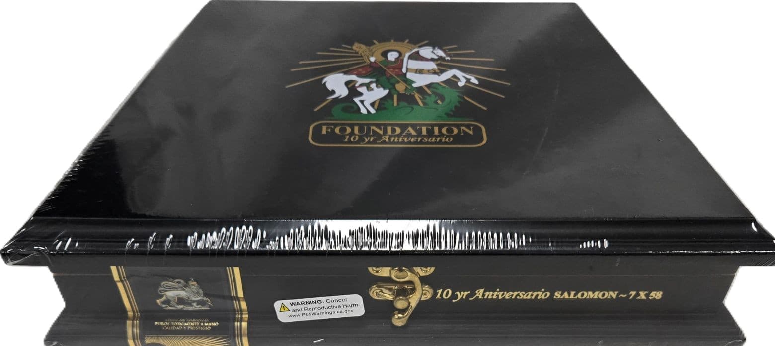 Foundation 10 Year Anniversario Salomon Perfecto Limited Edition 7 × 58 Box Of 10 Cigars