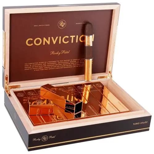 Rocky Patel Conviction Toro (6.5x52) (6.5" x 52) Box of 10 Coffin
