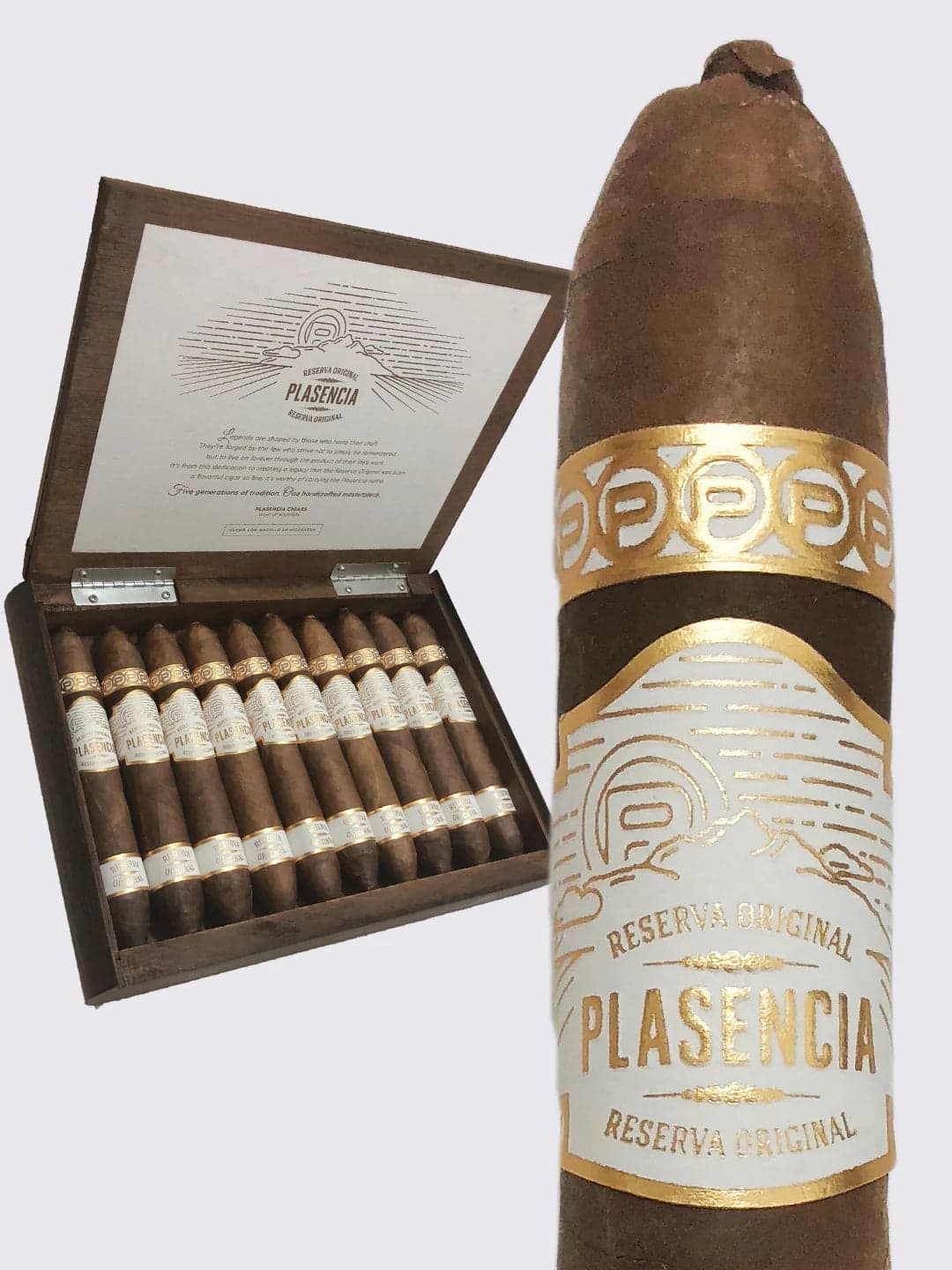 Plasencia Reserva Original Cortez Toro Perfecto (5.7" x 56) Box of 20 Cigar