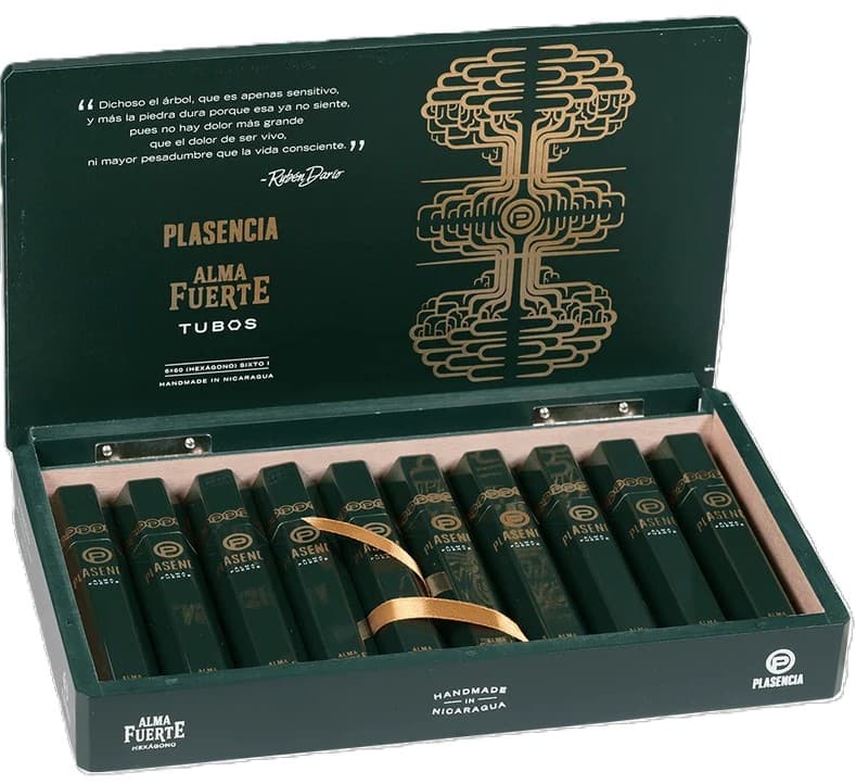 Plasencia Alma Fuerte Sixto I hexagono Tubo (6×60)( Box of 10) Natural