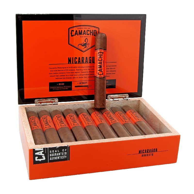 Camacho Nicaragua Robusto (5.0" x 52) Box of 20