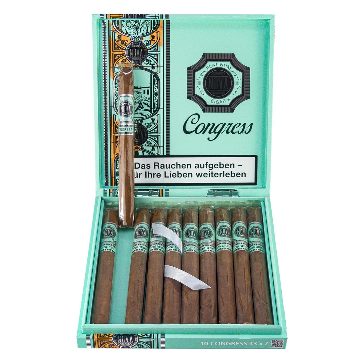 Platinum Nova Cigar Congress 43x7 Box Of 10 Cigars