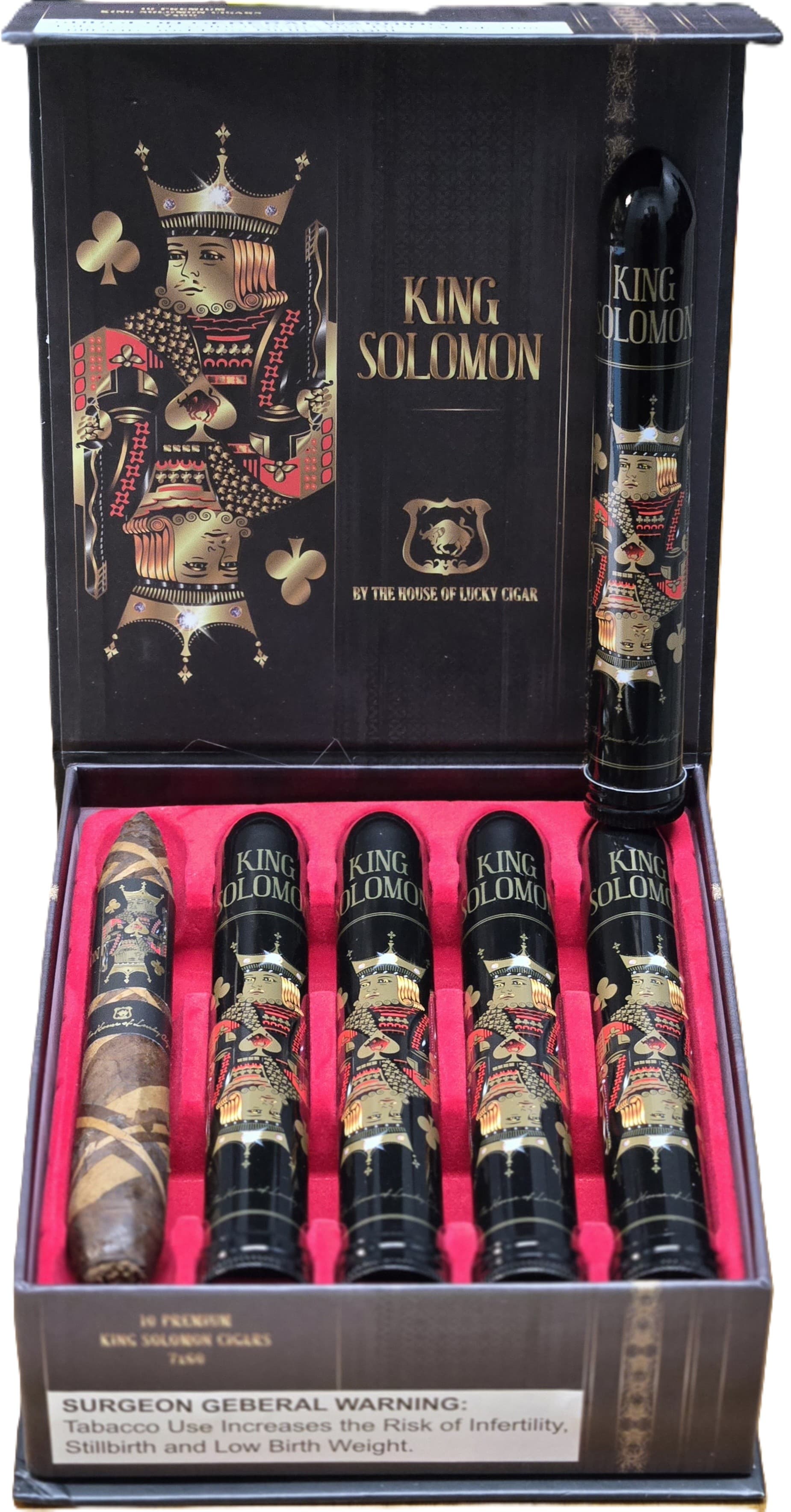King Solomon En By Lucky Cigar Tubo 7 1/4*60 Box of 10 cigars