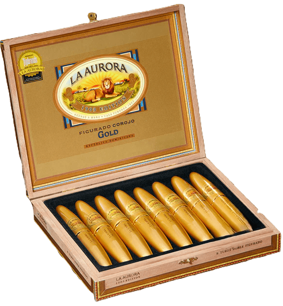 La Aurora Preferidos Corojo Gold (No. 2) Tubes (5.0" x 54) Corojo Box of 8